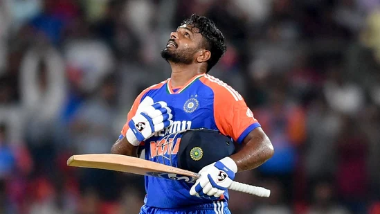 Sanju Samson's explosive century blitzes Bangladesh in record-breaking T20I performance