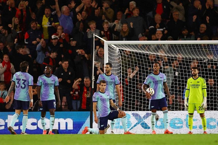 Arsenal suffer shock defeat to Bournemouth despite playing with ten men